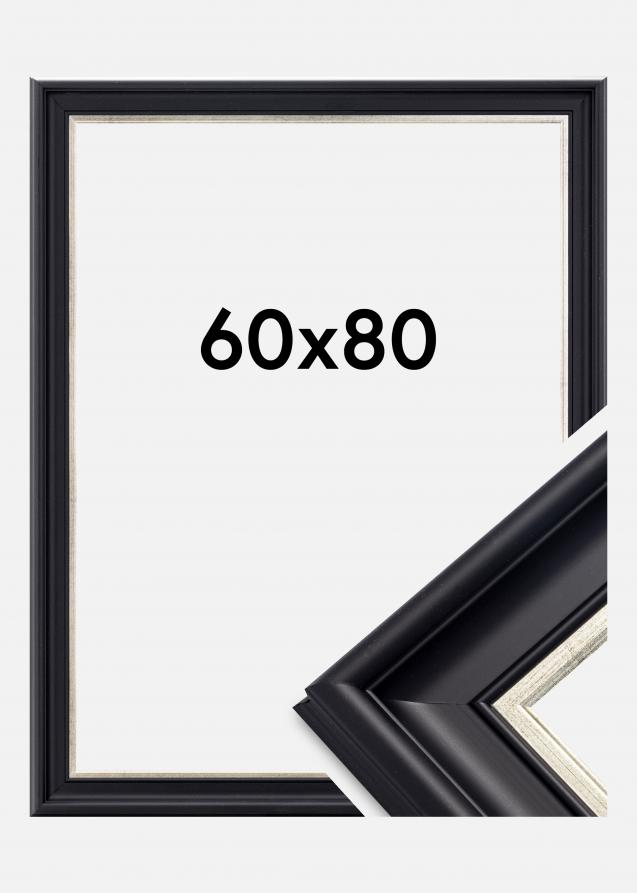 Cadre Dalarna Verre Acrylique Noir-Argent 60x80 cm