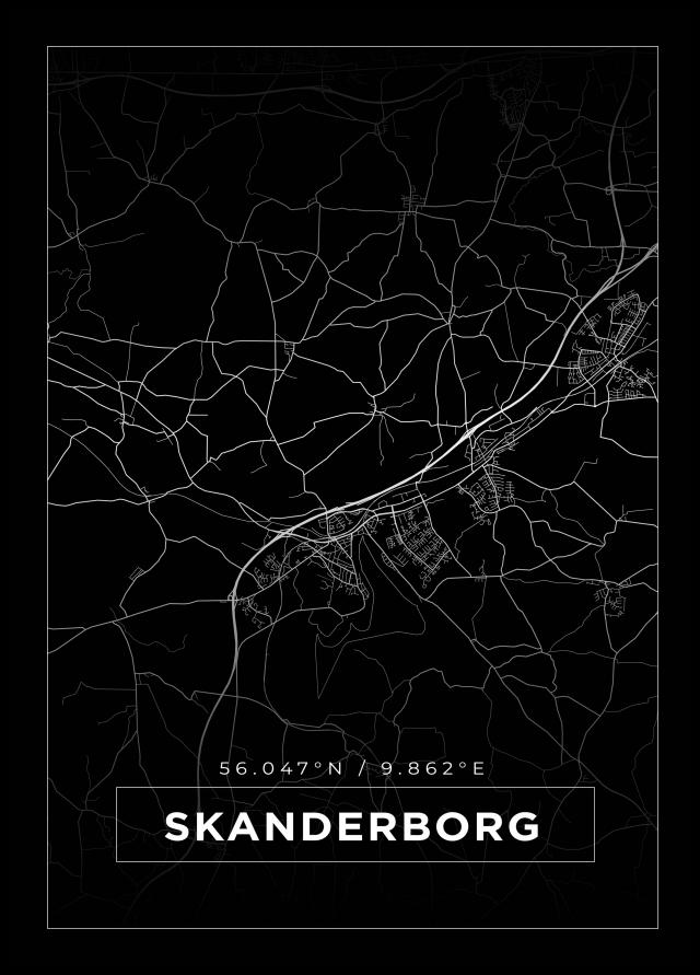 Map - Skanderborg - Black
