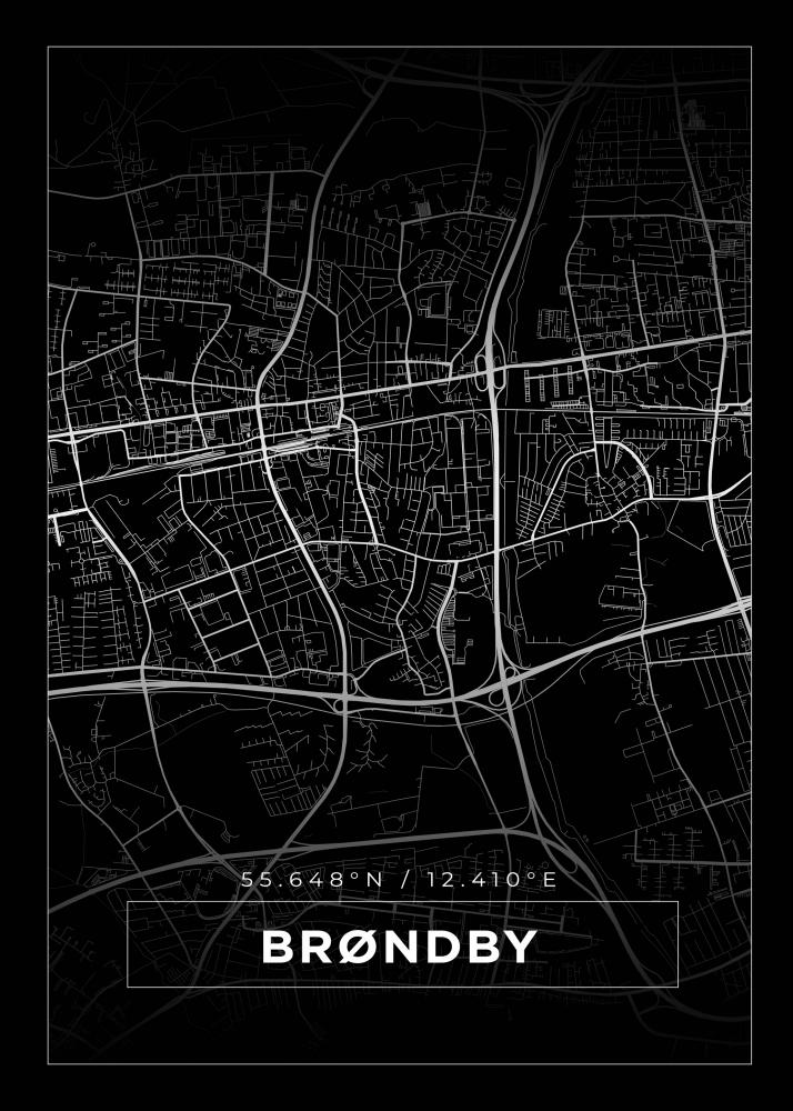 Map - Brndby - Black