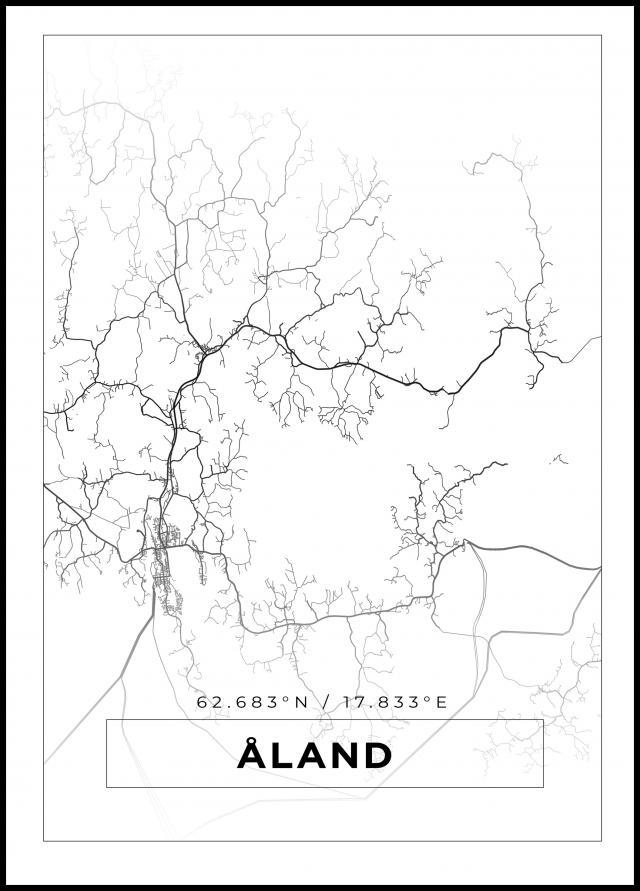Map - Åland - White