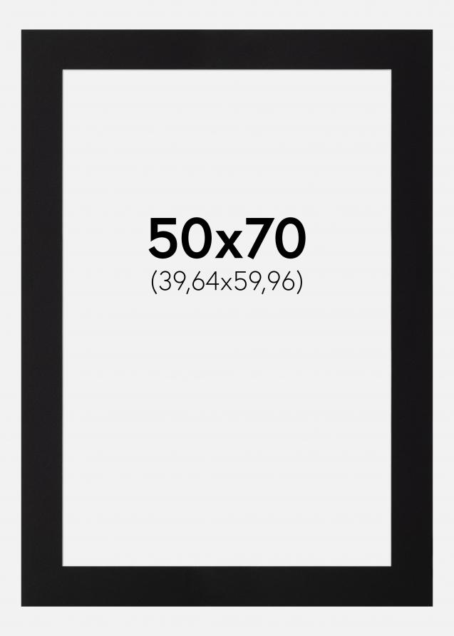 Passe-partout Noir Standard (noyau blanc) 50x70 cm (39,64x59,96)