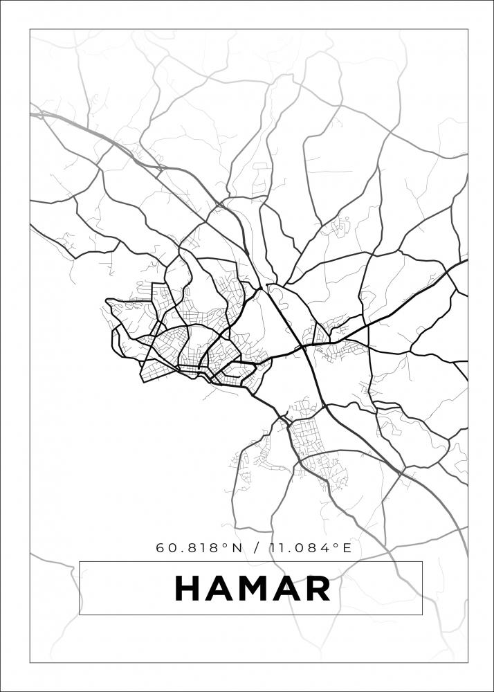 Map - Hamar - White
