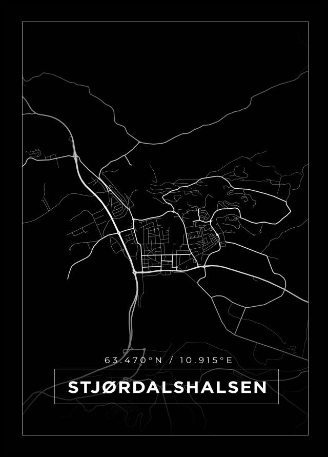 Map - Stjørdalshalsen - Black