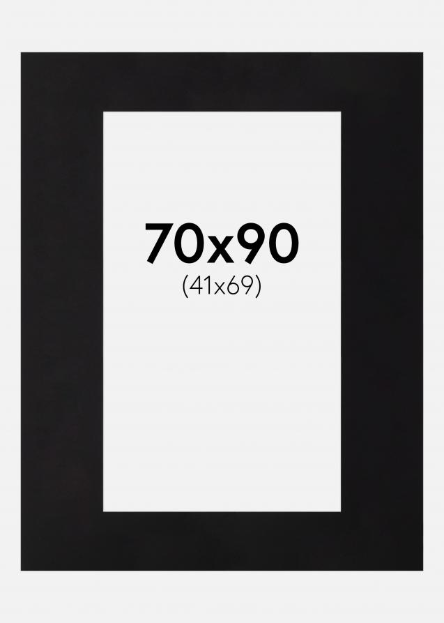 Passe-partout Noir Standard (noyau blanc) 50x80 (41x69)