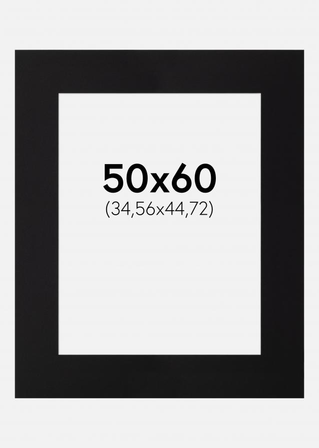 Passe-partout Noir Standard (noyau blanc) 50x60 cm (34,56x44,72)