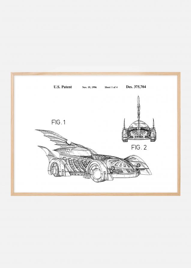 Dessin de brevet - Batman - Batmobile 1996 I Poster