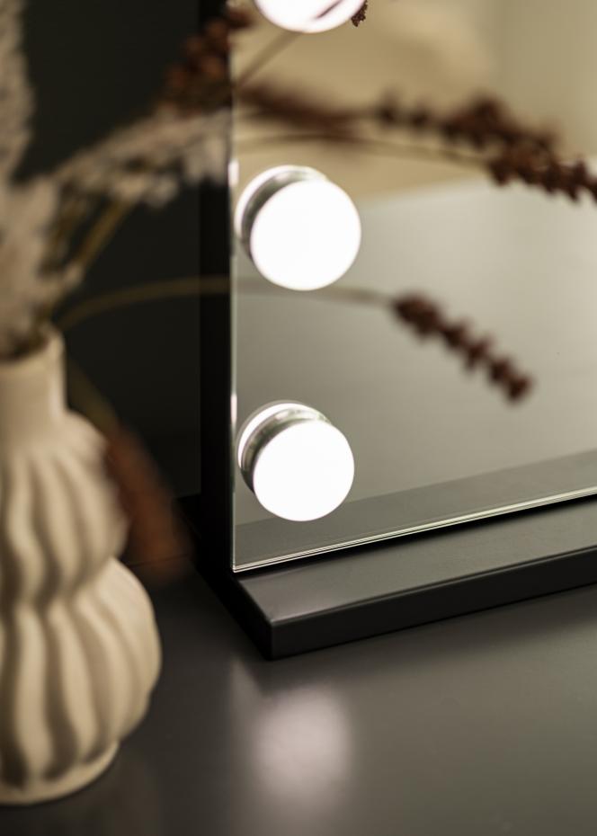 KAILA Miroir de maquillage Base LED 14 Noir 65x56 cm