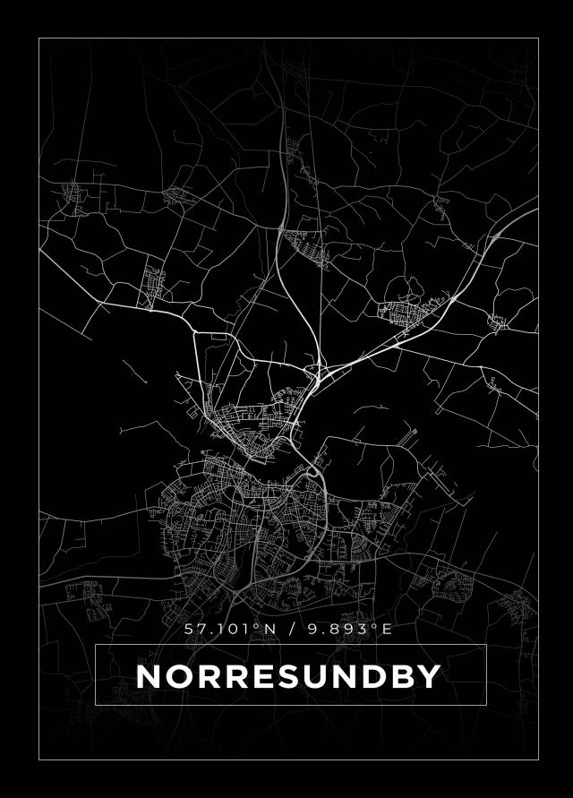Map - Norresundby - Black