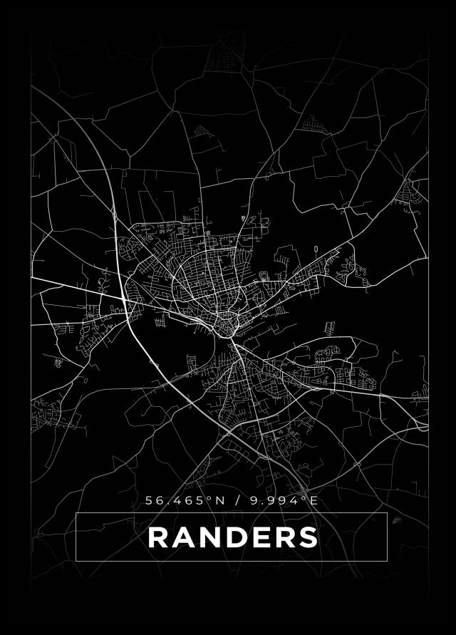 Map - Randers - Black