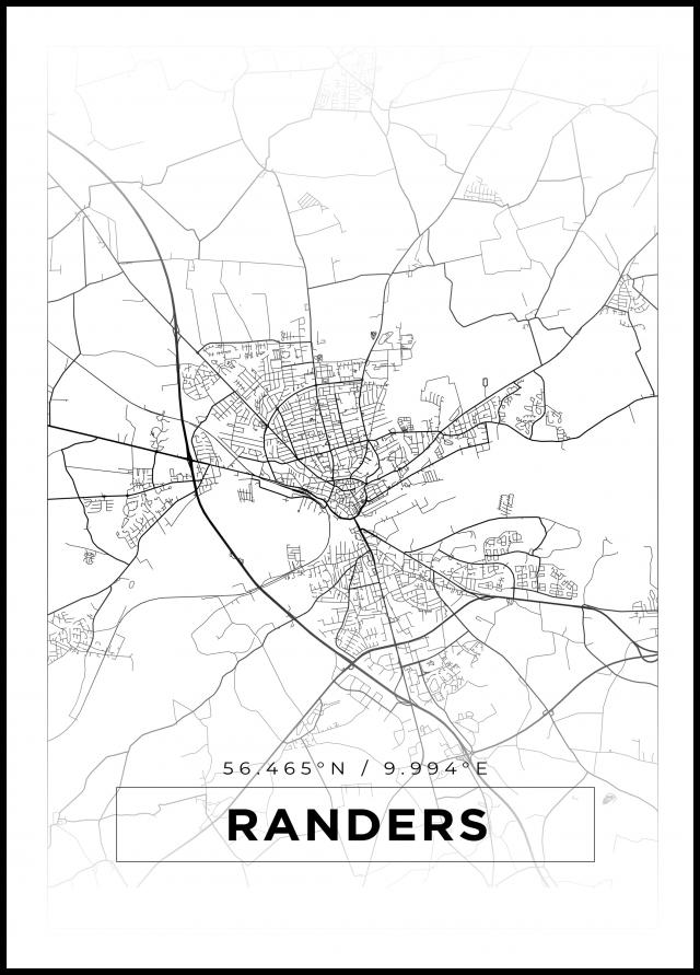 Map - Randers - White