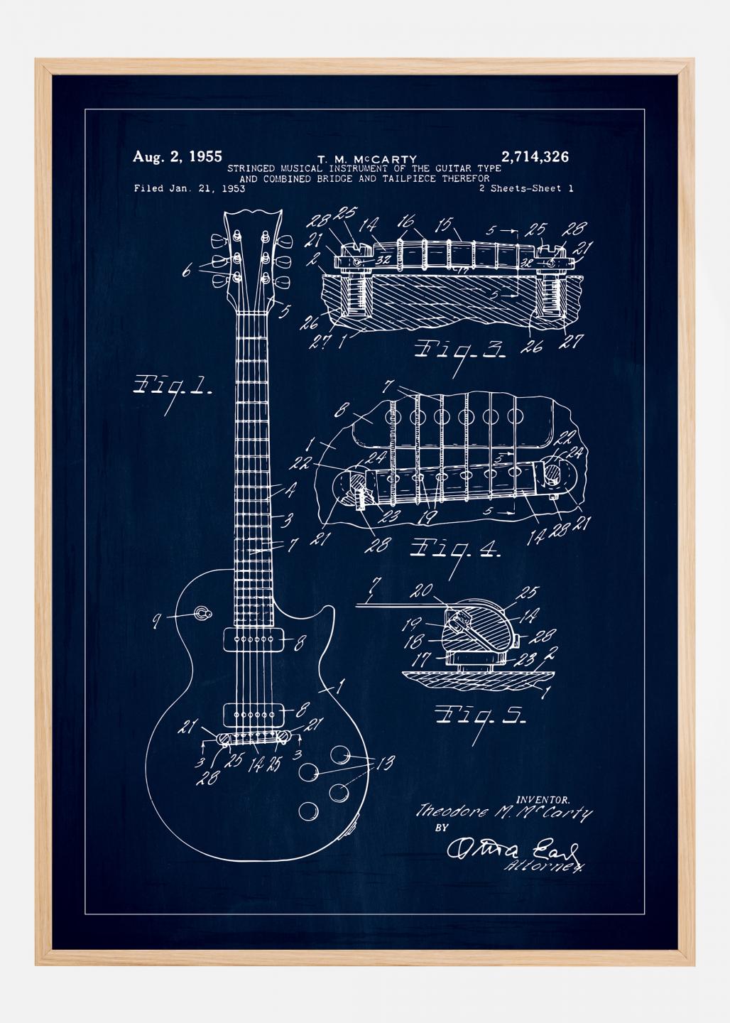Achetez Dessin de brevet - Guitare électrique I - Poster ici