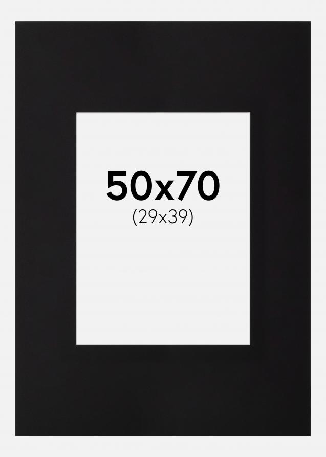Passe-partout XL Noir (noyau blanc) 50x70 cm (29x39)