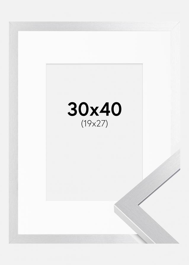 Cadre Selection Argent 30x40 cm - Passe-partout Blanc 20x28 cm