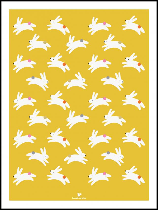 Rabbit - yellow Poster