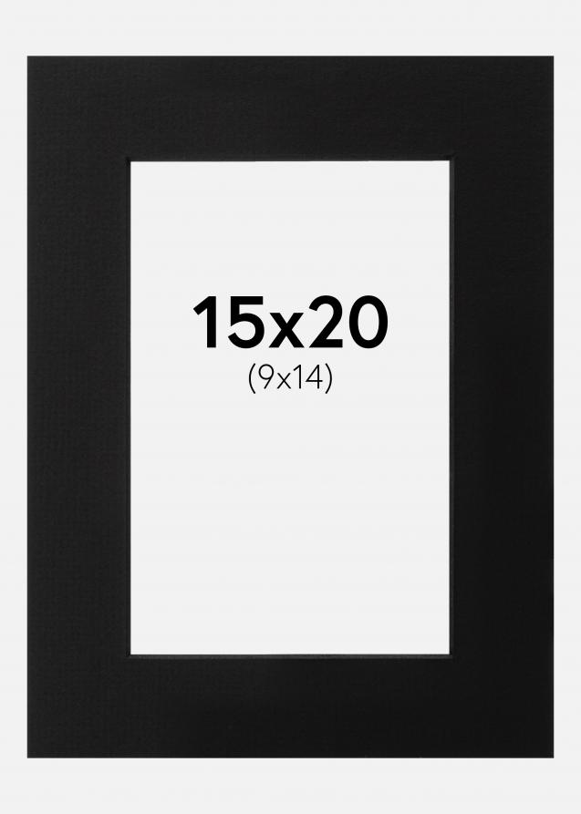 Passe-partout Noir (noyau noir) 15x20 cm (9x14)
