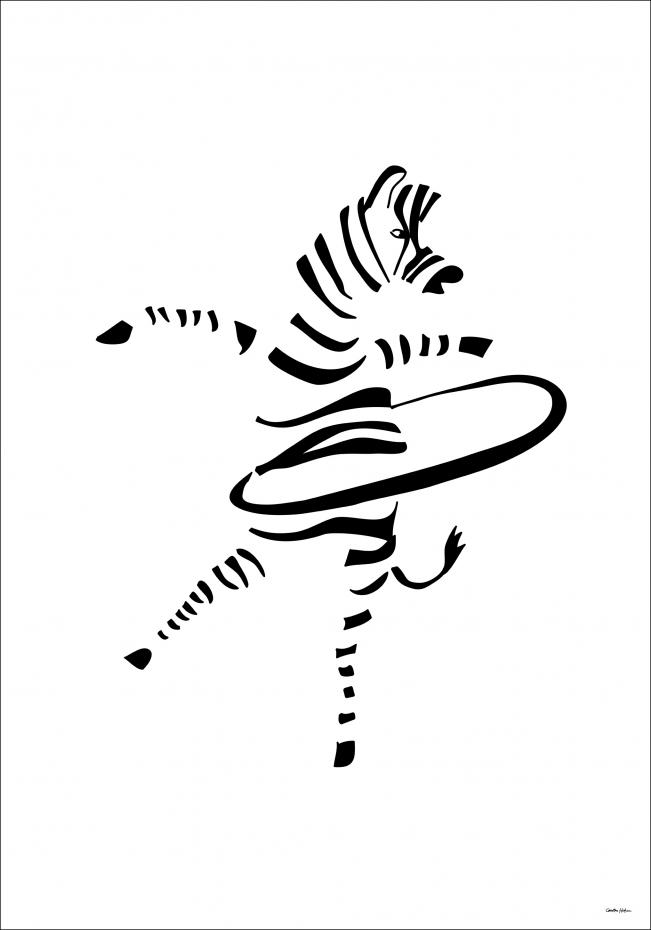 Hula Hoop Zebra Poster