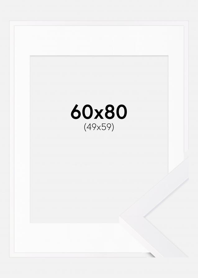 Cadre Selection Blanc 60x80 cm - Passe-partout Blanc 50x60 cm