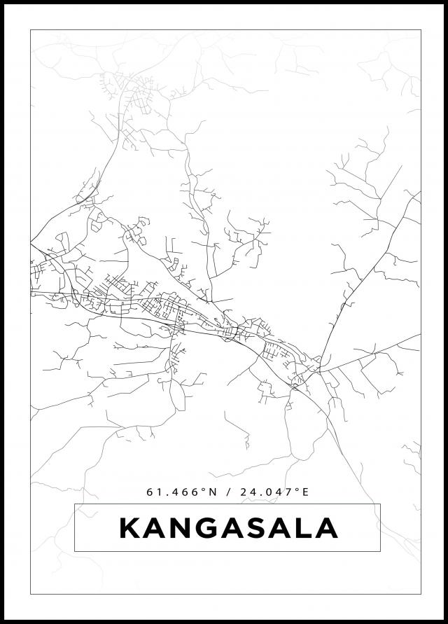 Map - Kangasala - White
