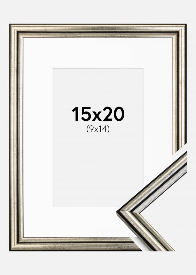 Cadre Horndal Argent 15x20 cm - Passe-partout Blanc 10x15 cm