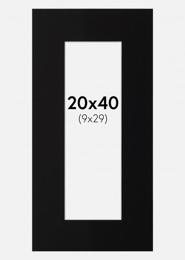 Passe-partout Canson Noir (noyau blanc) 20x40 cm (9x29)
