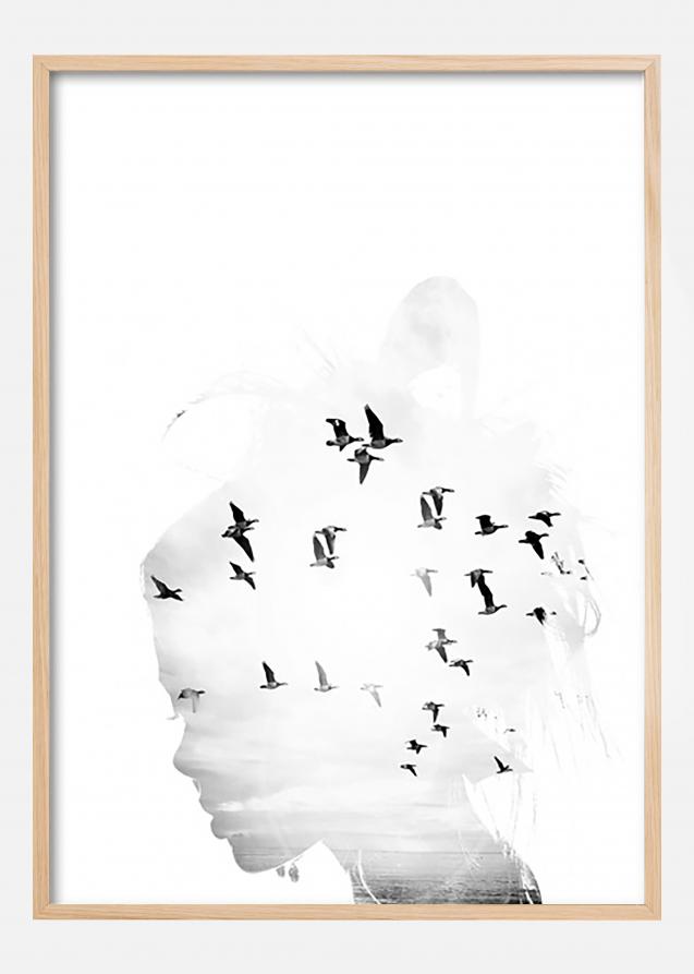 Bird Head B&W Poster