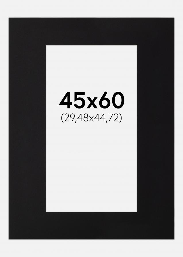 Passe-partout Noir Standard (noyau blanc) 45x60 cm (29,48x44,72)