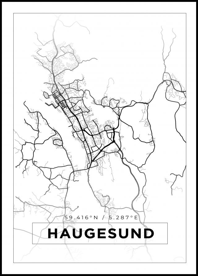 Map - Haugesund - White