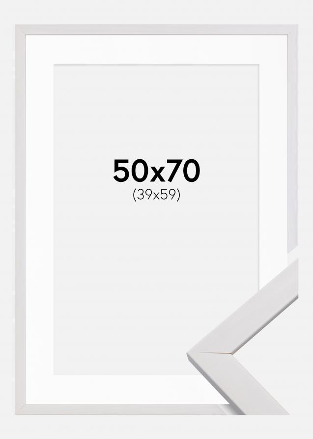 Cadre Stilren Blanc 50x70 cm - Passe-partout Blanc 40x60 cm