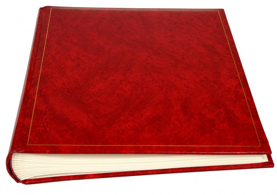 Henzo Basic Line Album photo Rouge - 30x36 cm (80 pages blanches / 40 feuilles)