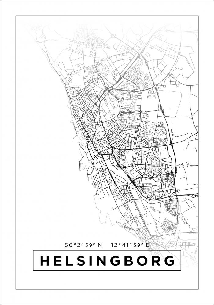Map - Helsingborg - White