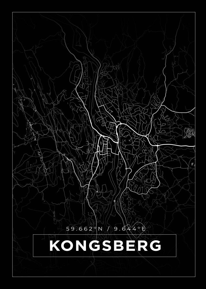 Map - Kongsberg - Black