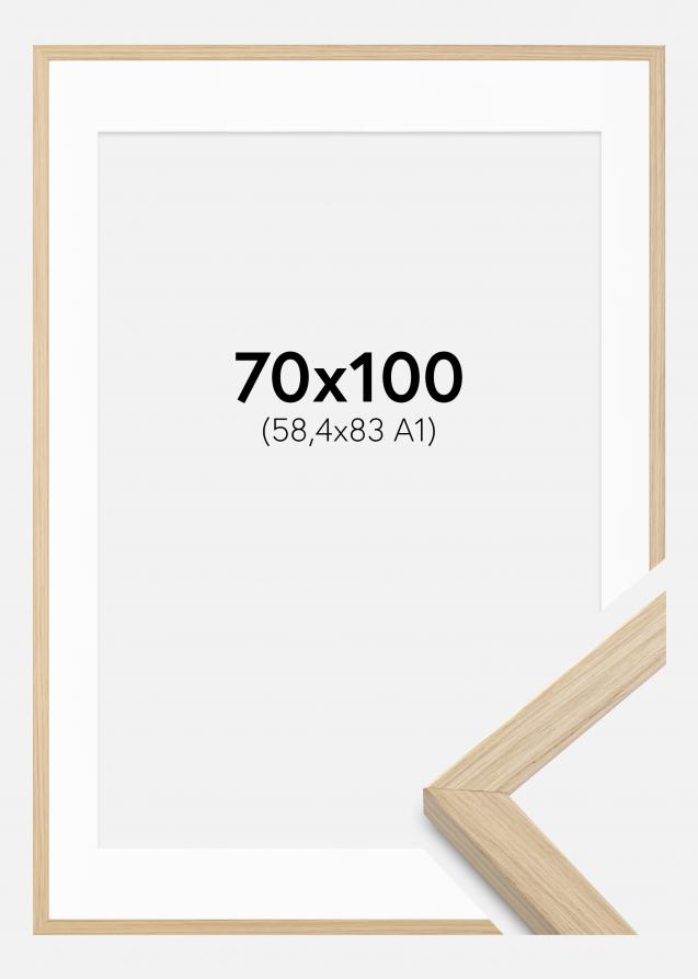 Cadre Grimsåker Chêne 70x100 cm - Passe-partout Blanc 59,4x84 cm