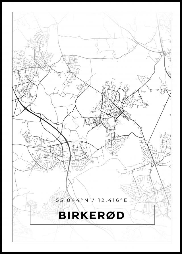 Map - Birkerød - White