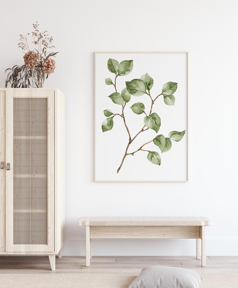 Painted Leaves Poster