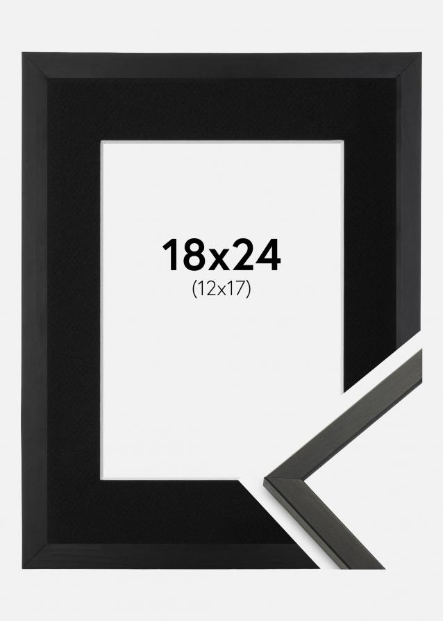 Cadre Galant Noir 18x24 cm - Passe-partout Noir 13x18 cm