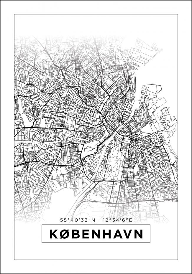 Map - Kbenhavn - White