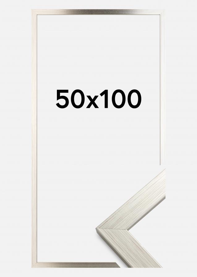 Cadre en bois Effect Top Cube 50x100 cm blanc verre musée