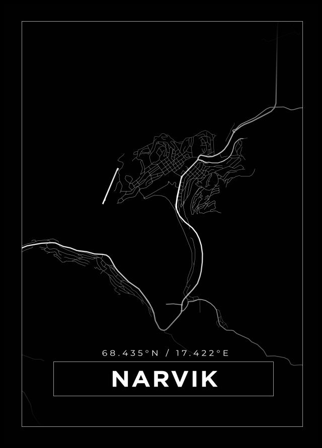 Map - Narvik - Black