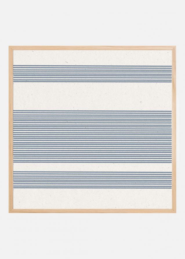 Simple Blue Lines Pattern Poster