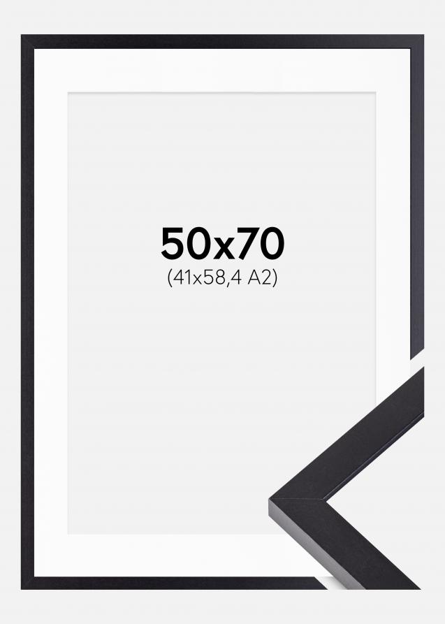 Cadre Selection Noir 50x70 cm - Passe-partout Blanc 42x59,4 cm (A2)