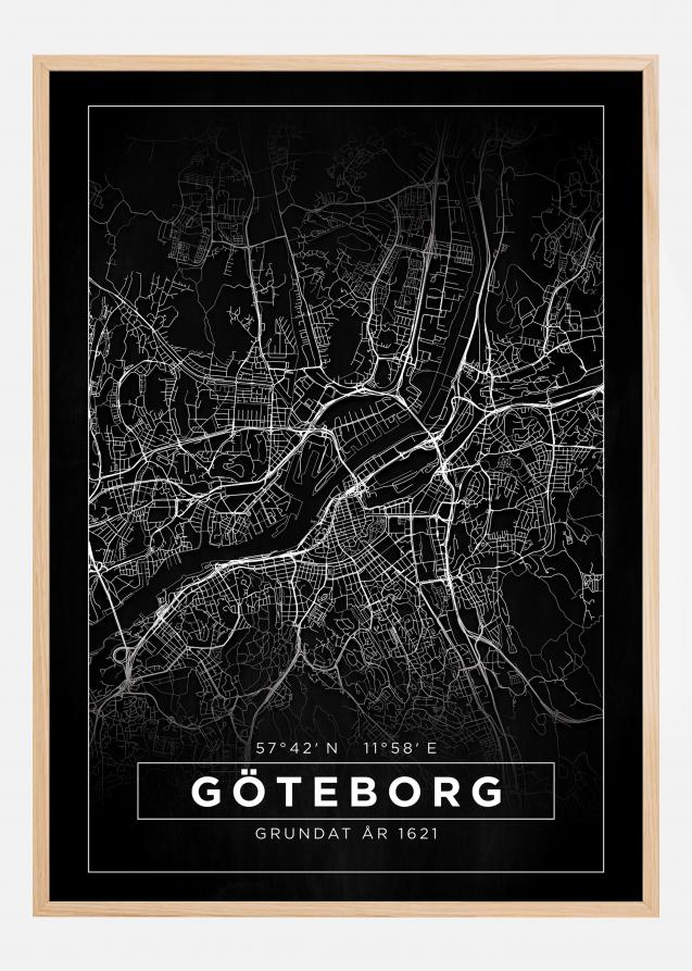 Map - Göteborg - Black