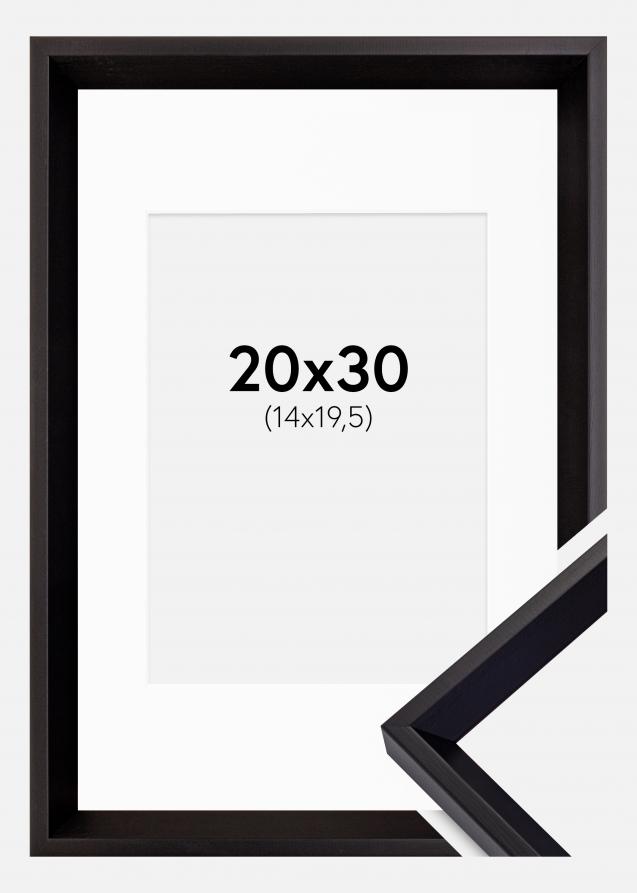 Cadre Globe Noir 20x30 cm - Passe-partout Blanc 15x21 cm