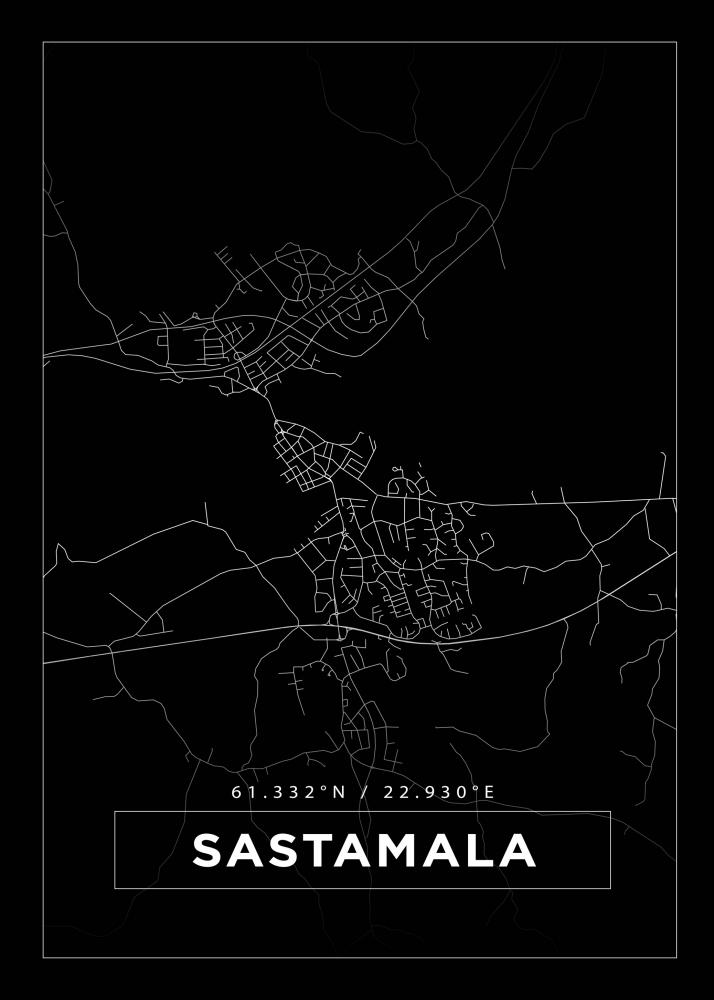 Map - Sastamala - Black