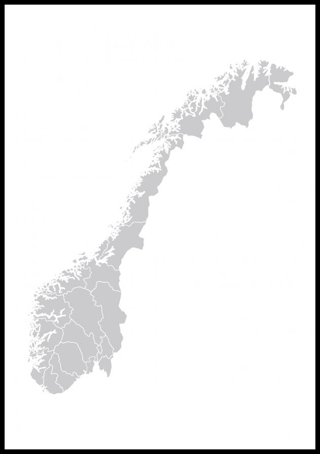 Map - Norge - Grey
