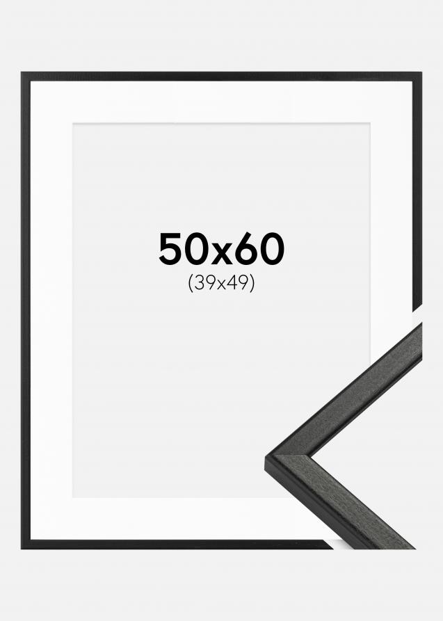 Cadre Kaspar Noir 50x60 cm - Passe-partout Blanc 40x50 cm