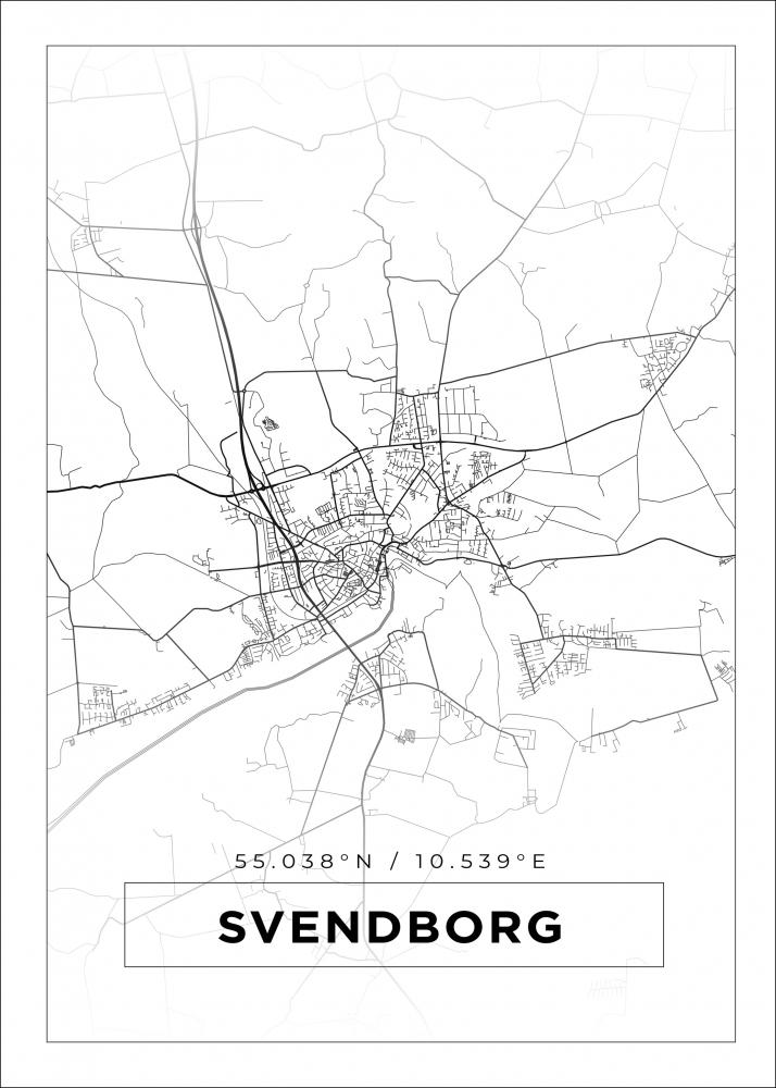 Map - Svendborg - White