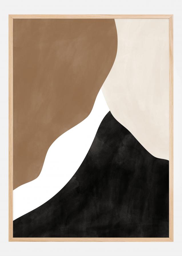 Abstract Beige and Brown Art No.1 Poster