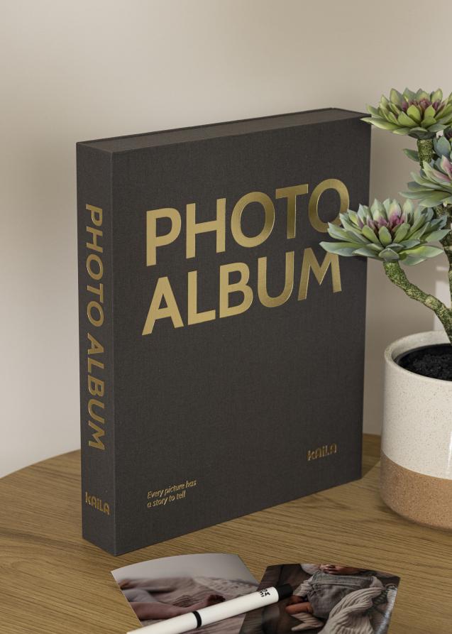 KAILA PHOTO ALBUM Black - Coffee Table Photo Album (60 Pages Noires)