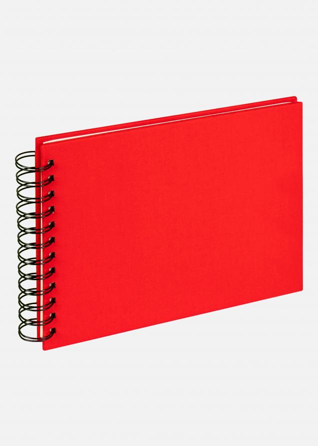 Cloth Album à spirale Rouge - 19,5x15 cm (40 Pages noires / 20 Feuilles)