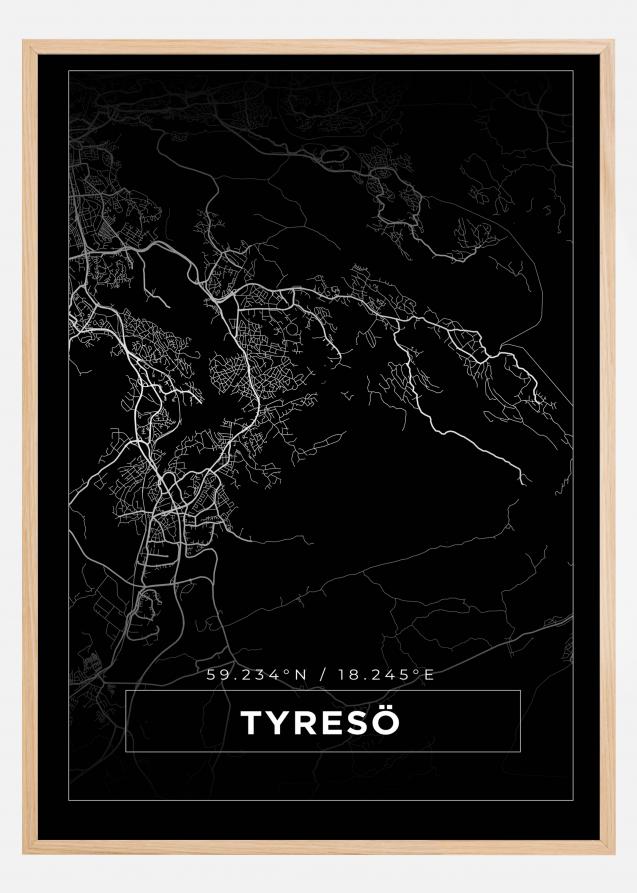 Map - Tyresö - Black